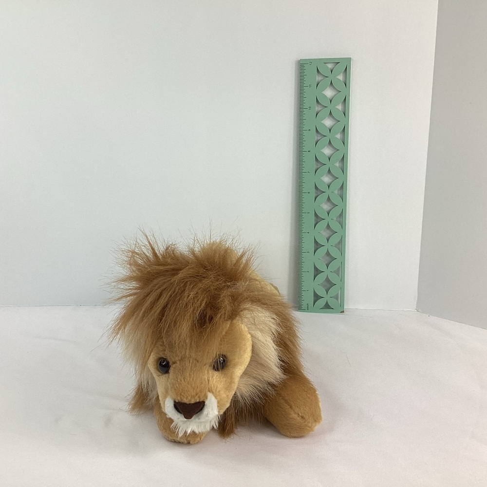 Plush Lion 12” Long Stuffed Animal Kingdom Jungle Safari Tan Mane - Picture 6 of 7